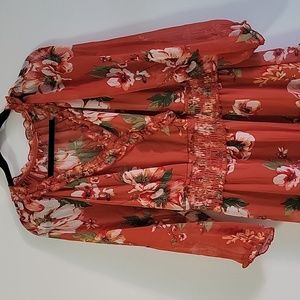Anthropologie Boho floral maxi dress, XL (no tags)